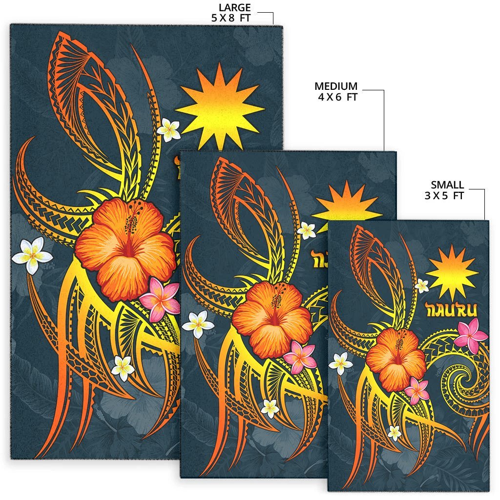 Nauru Polynesian Area Rug - Legend of Nauru (Blue) - Vibe Hoodie Shop
