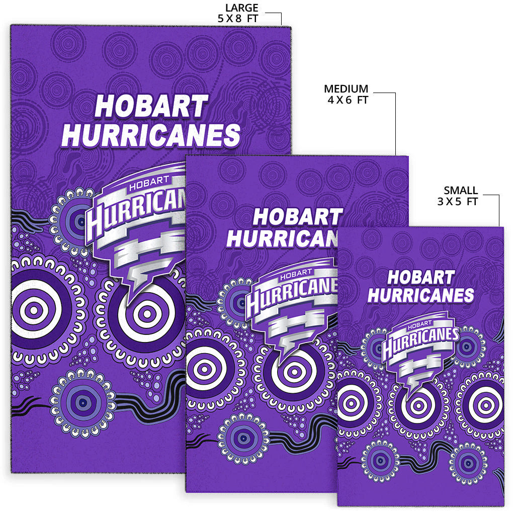 Hobart Hurricanes Aboriginal Cricket 2022 Area Rug - - Vibe Hoodie Shop