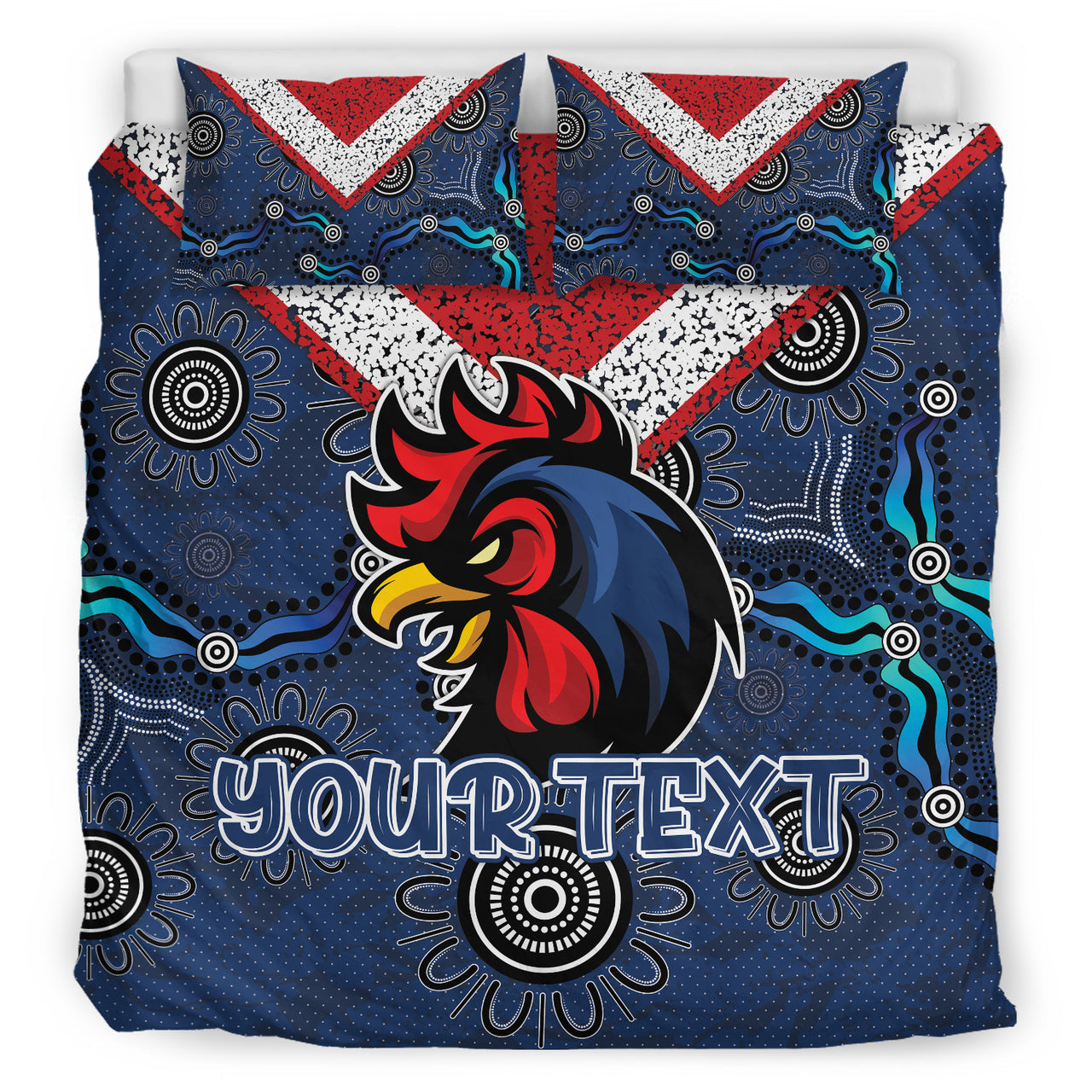 Roosters Rugby Bedding Set - Super Roosters Bedding Set RLT13 - Vibe Hoodie Shop