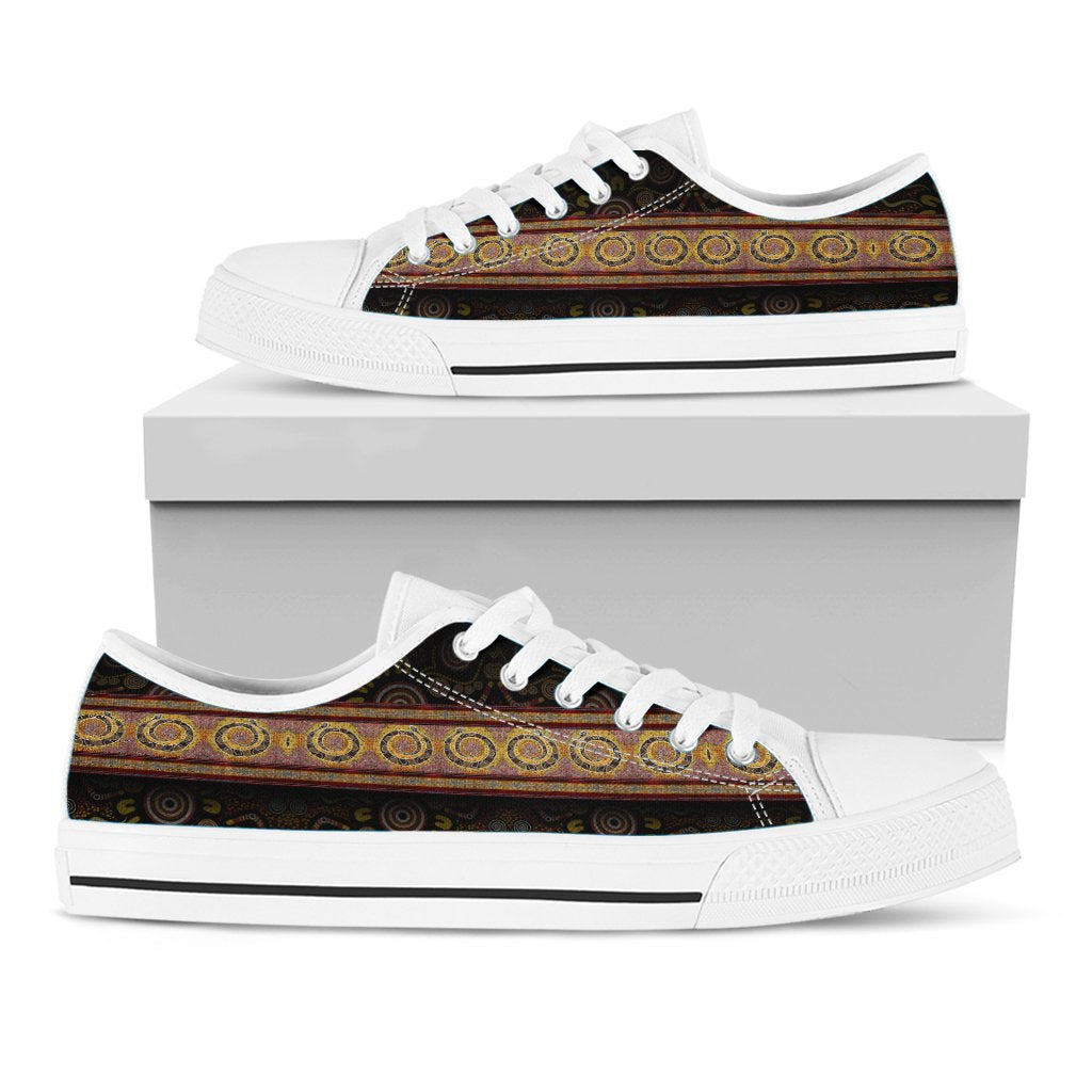Aboriginal Low Top - Snake Dot Panting Art - Vibe Hoodie Shop