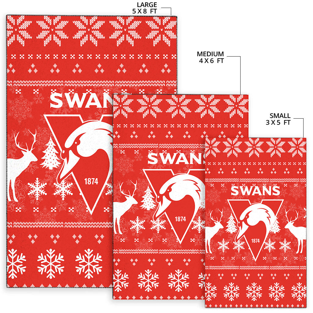 Sydney Swans Area Rug - Christmas Ugly Style - - Vibe Hoodie Shop