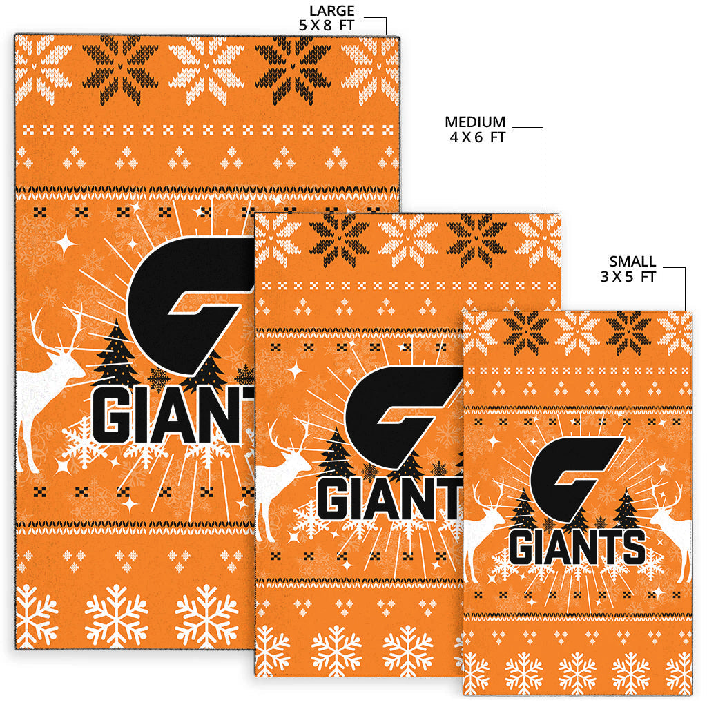 GWS Giants Area Rug - Christmas Ugly Style - - Vibe Hoodie Shop