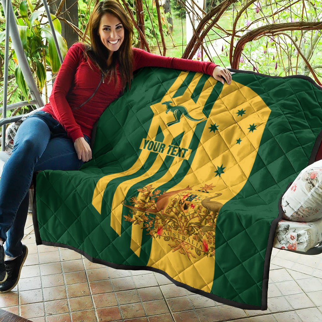Custom Premium Quilts - Australia Kangaroo Sign National Color - Vibe Hoodie Shop