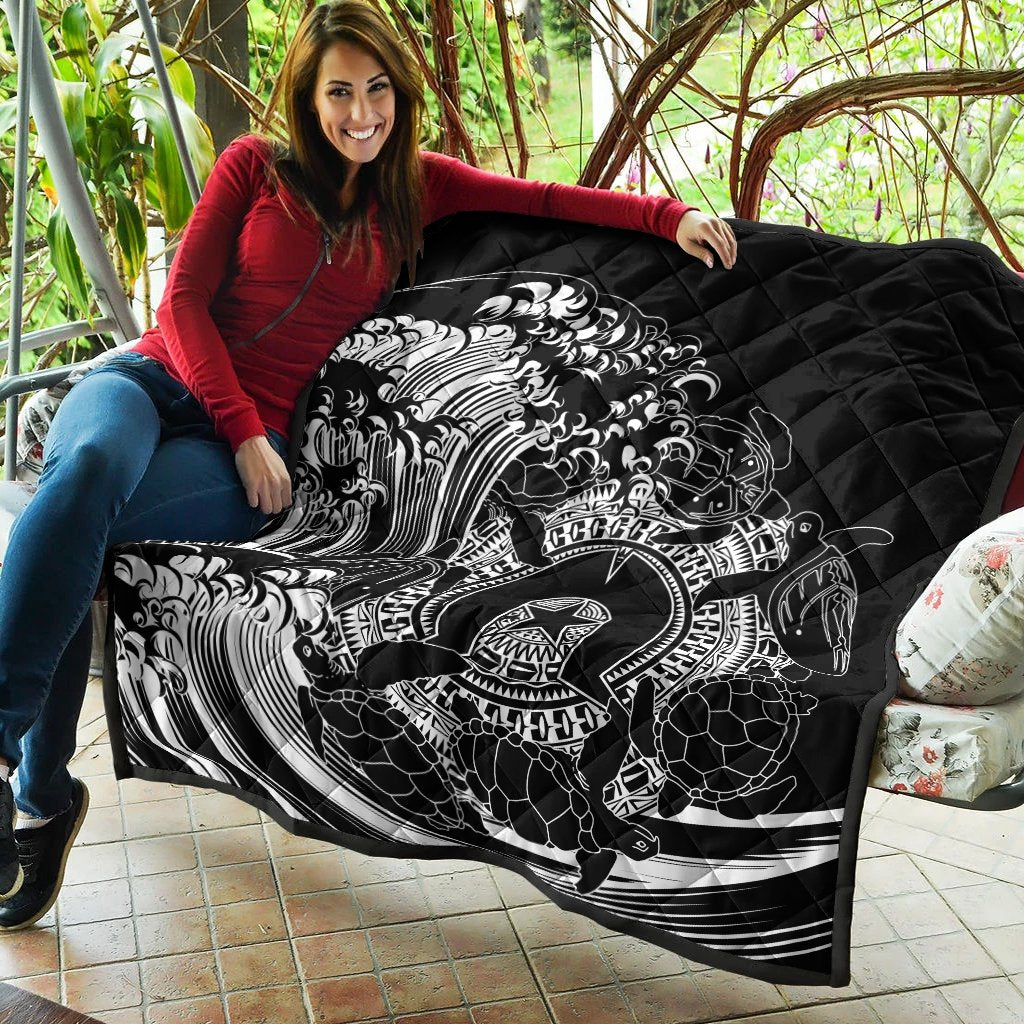 Aboriginal Premium Quilt, Torres Strait Islands in Wave (Black) - Vibe Hoodie Shop