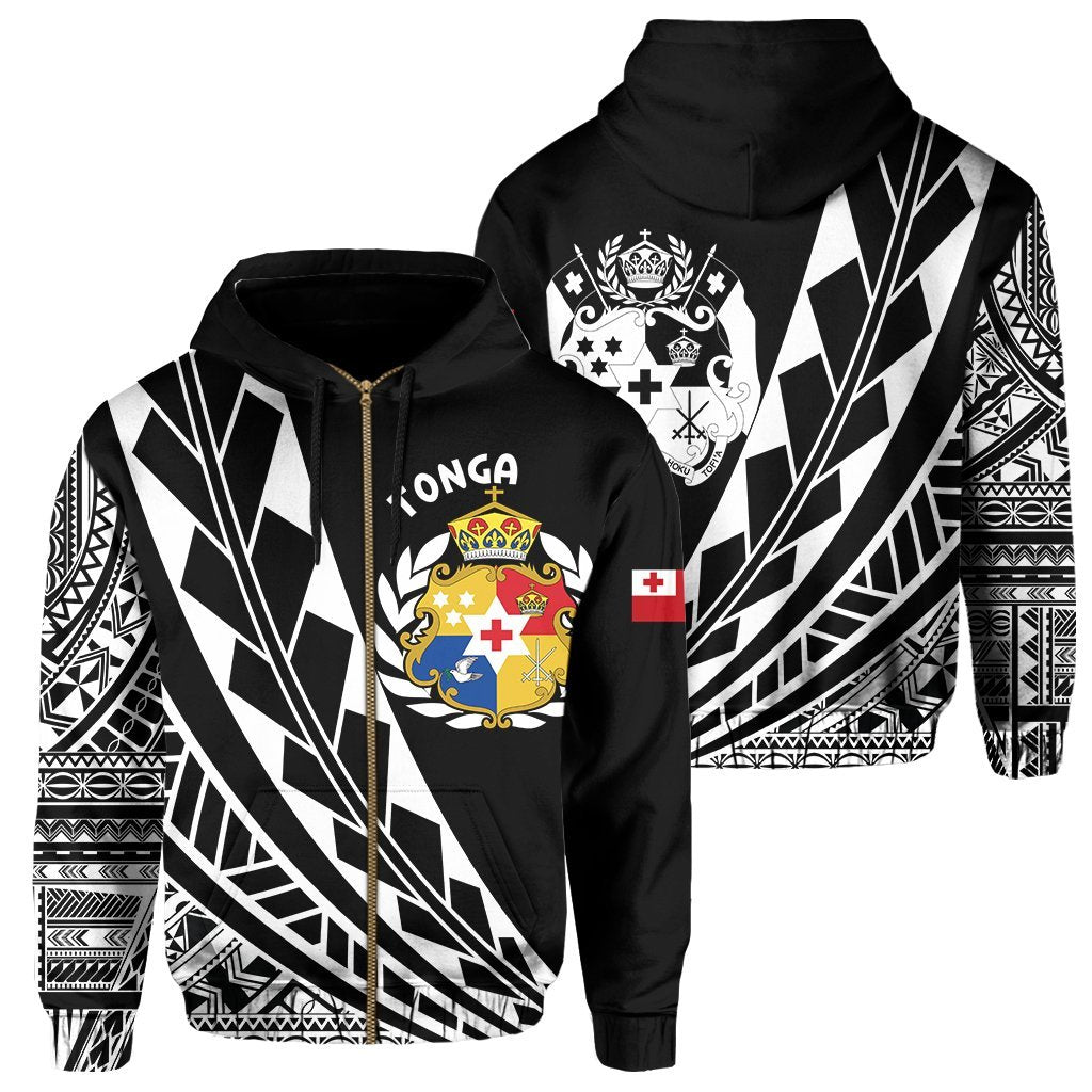 Tonga Zip Hoodie - Nesian White - Vibe Hoodie Shop