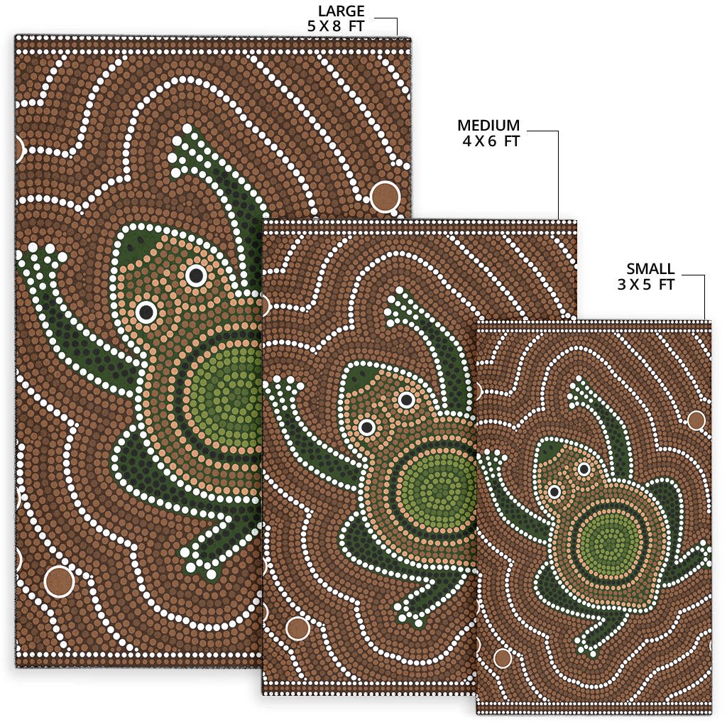 Aboriginal Area Rug - DREAMTIME FROG Aboriginal Style - Vibe Hoodie Shop