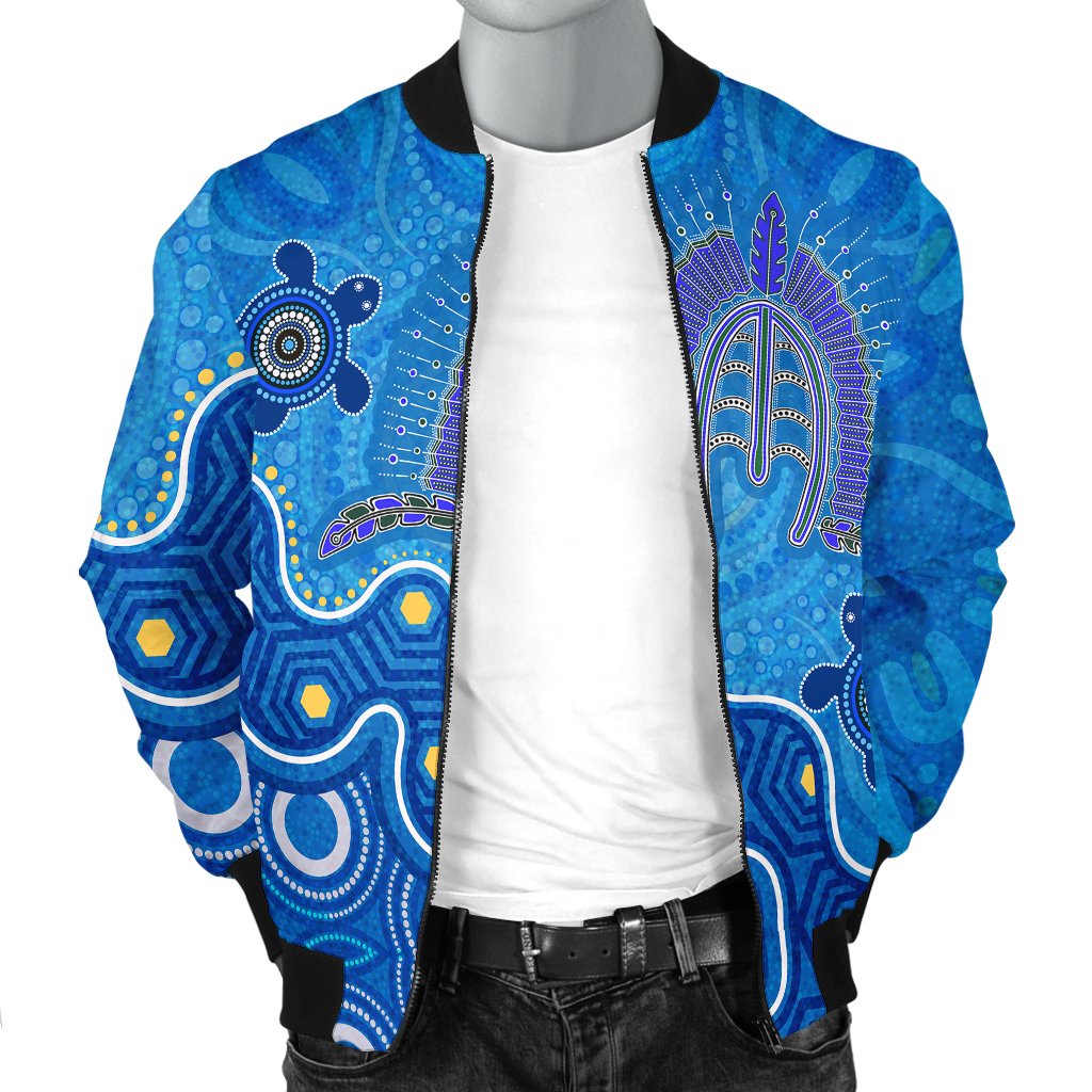 Torres Strait Men's Bomber Jacket - Dhari And Turtle - Vibe Hoodie Shop