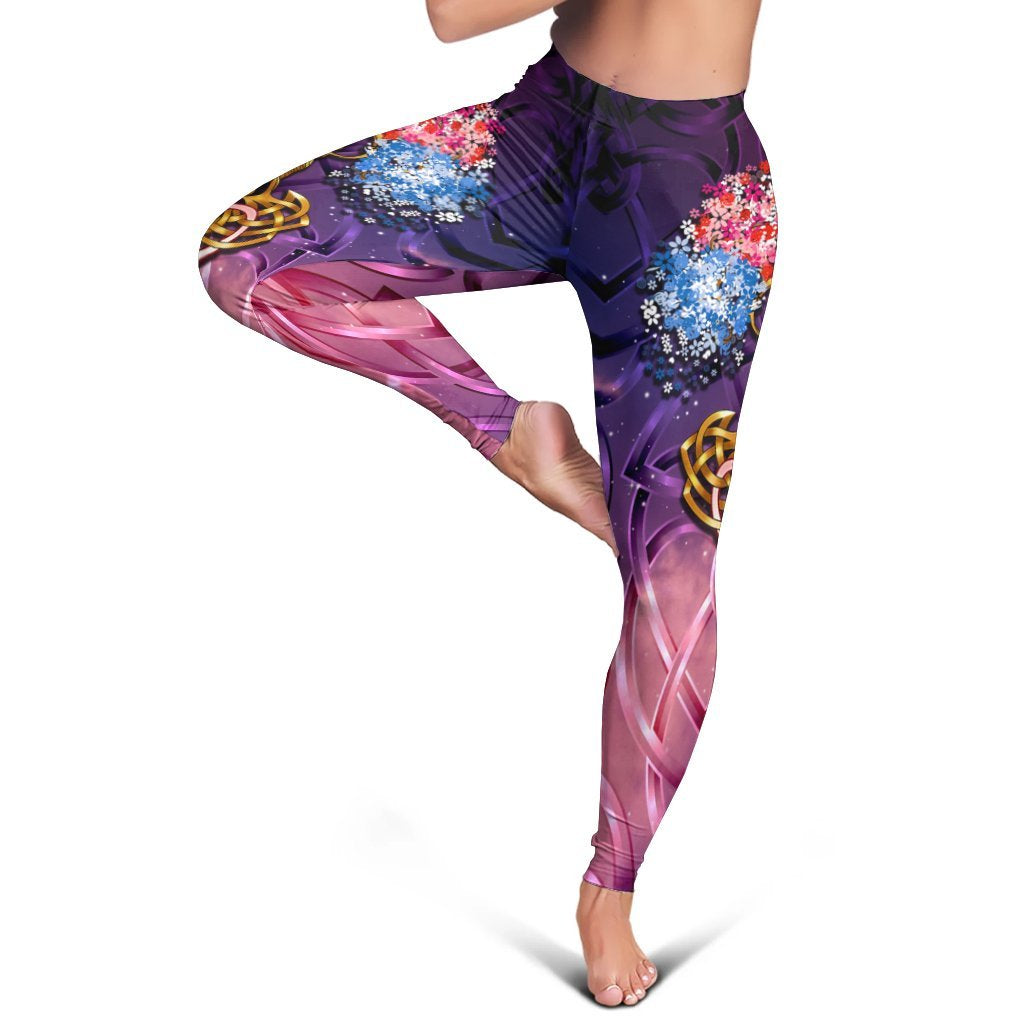 Celtic Mother's Day Leggings - Mother With Child - Vibe Hoodie Shop