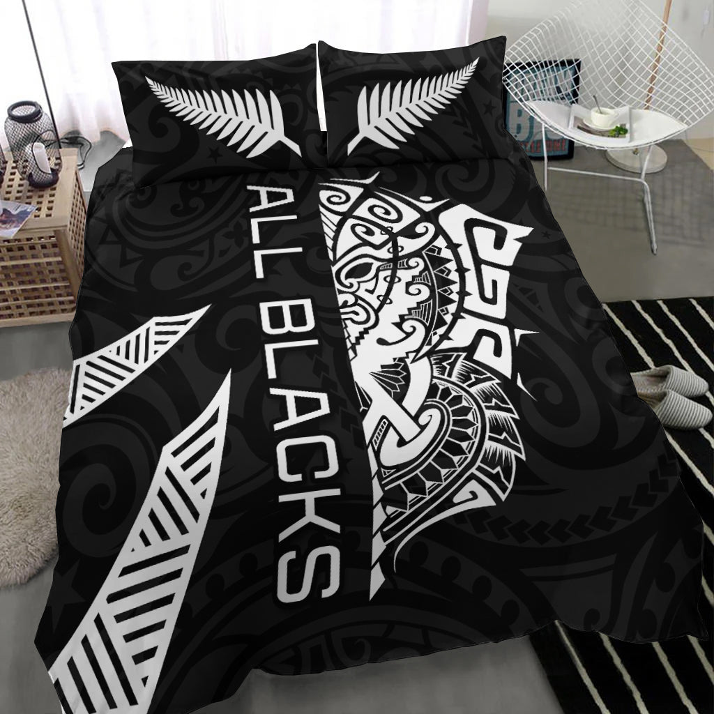 New Zealand Rugby Bedding Set Haka All Black mix Ta Moko - Vibe Hoodie Shop