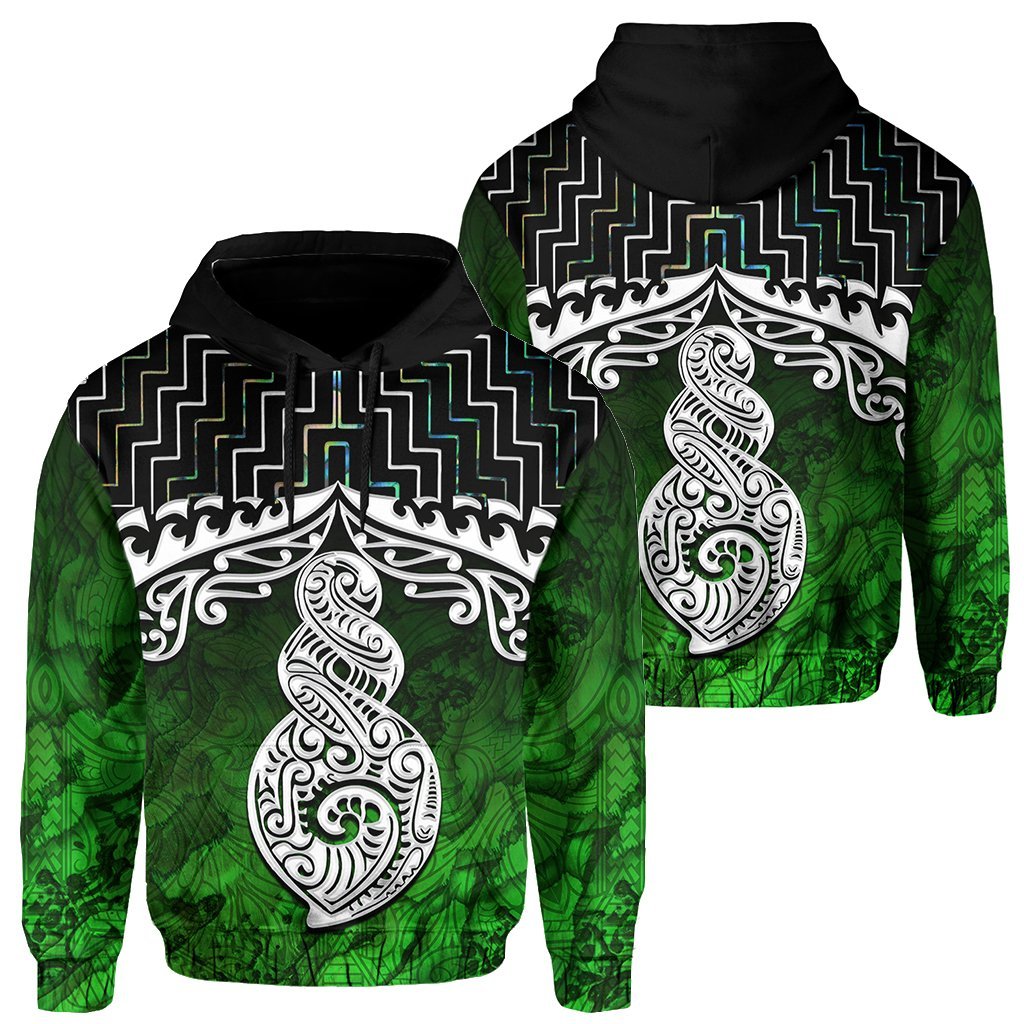 New Zealand Maori Hoodie, Poutama Pikorua Double Twist Pullover Hoodie - Vibe Hoodie Shop