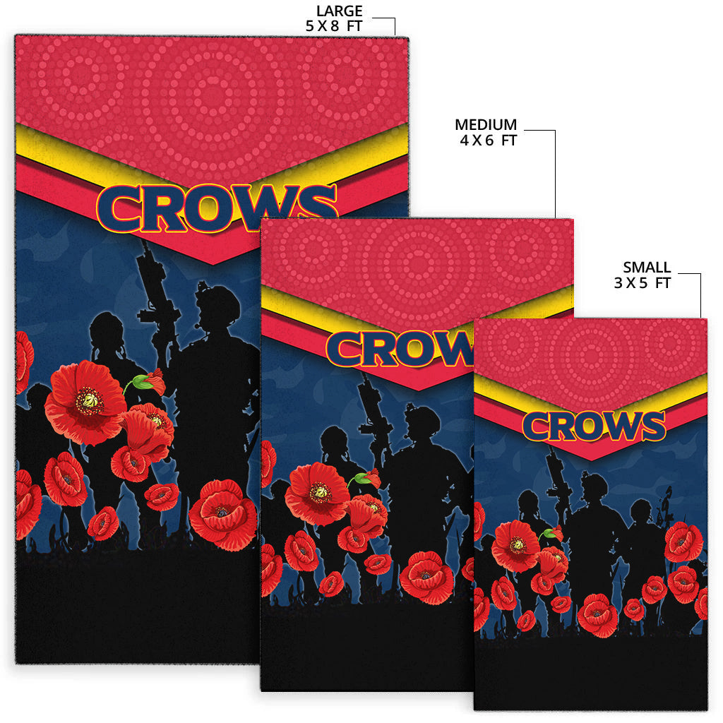 Adelaide Crows ANZAC Day Area Rug - Indigenous Art - - Vibe Hoodie Shop