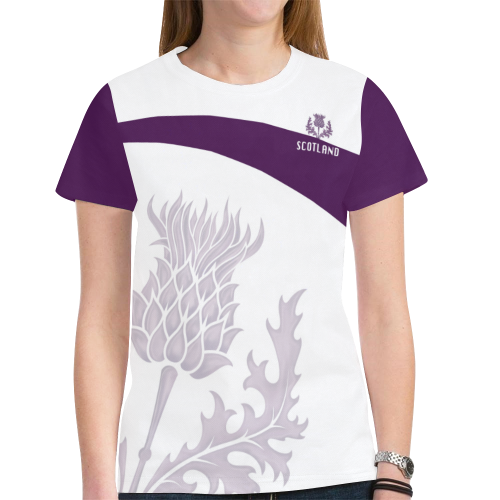 Scotland T shirt - Unisex Sporty Purple Thistle Pride - Vibe Hoodie Shop