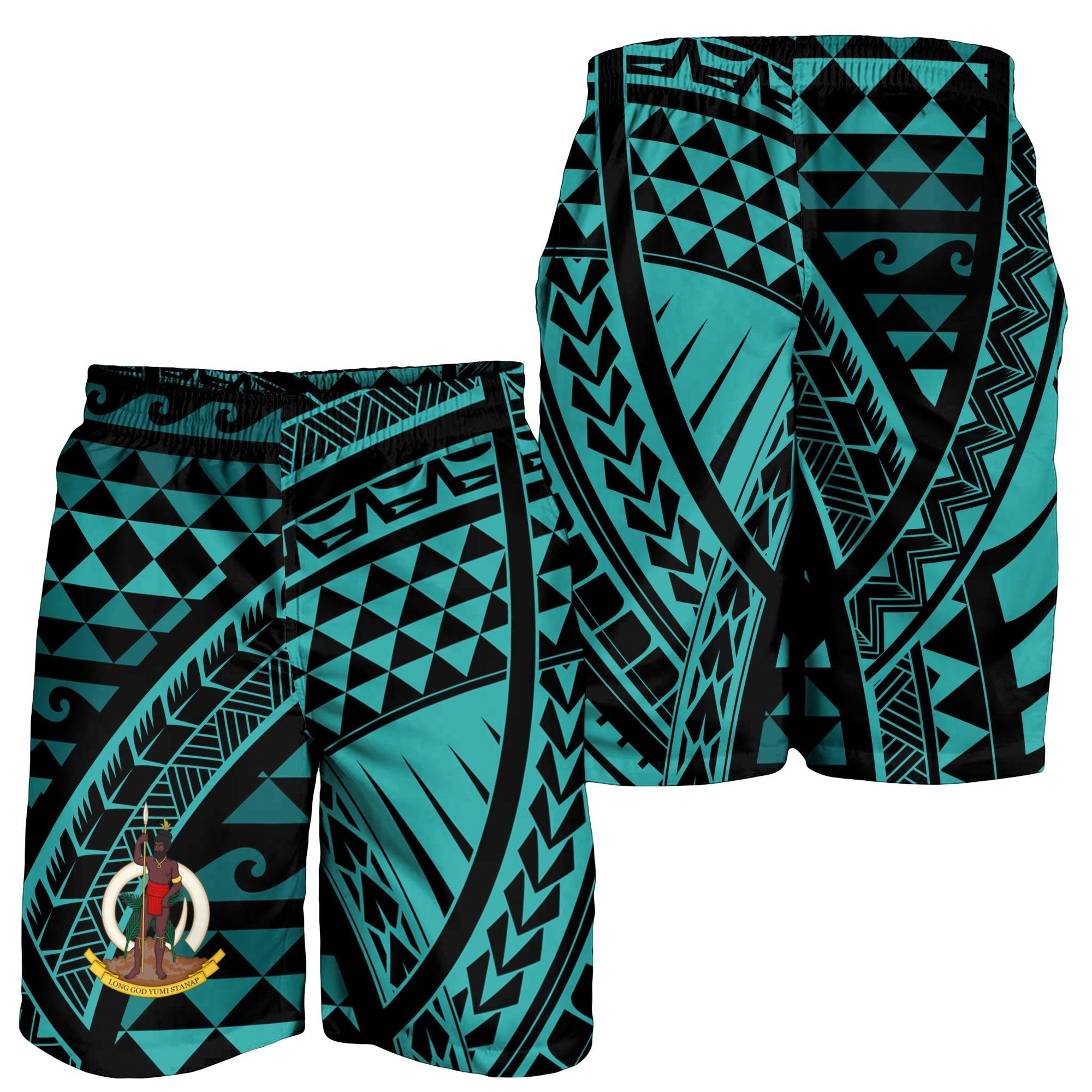 Vanuatu Men's Short - Tribal Seamless Pattern - Vibe Hoodie Shop