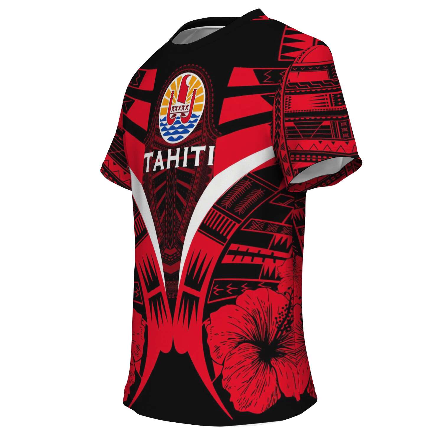 Tahiti Tattoo T shirt Hibiscus - Vibe Hoodie Shop