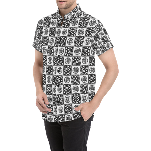 Check New Shop All Over Print Short Sleeve Shirt - Vibe Hoodie Shop