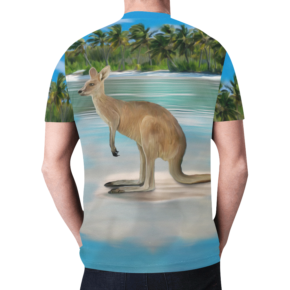 Australia T shirts - Kangaroo T shirt Landscape Art - Vibe Hoodie Shop