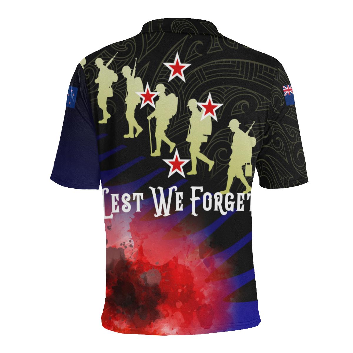 Lest We Forget Men's All Over Print Polo Shirt - Vibe Hoodie Shop