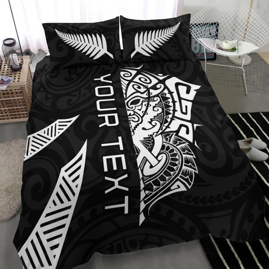 (Custom Personalised) New Zealand Rugby Bedding Set Haka All Black mix Ta Moko - Vibe Hoodie Shop