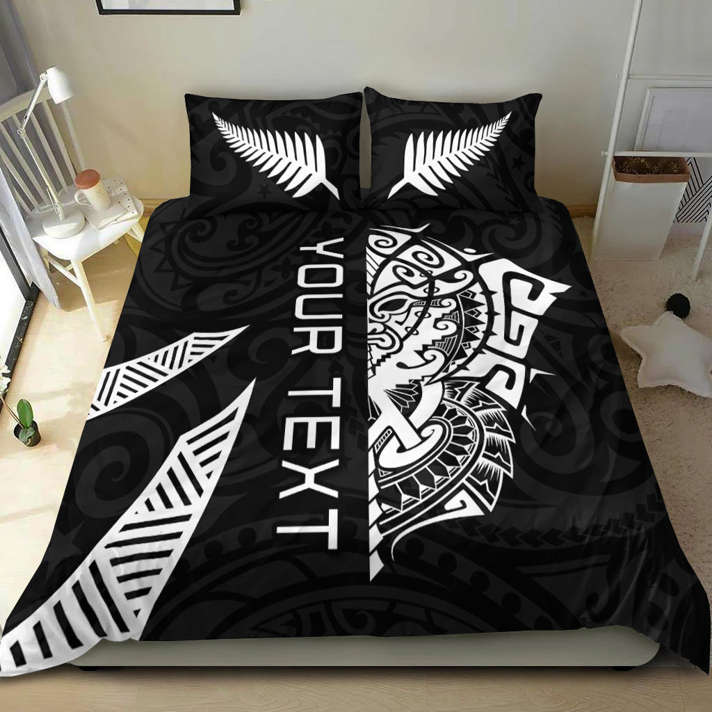 (Custom Personalised) New Zealand Rugby Bedding Set Haka All Black mix Ta Moko - Vibe Hoodie Shop