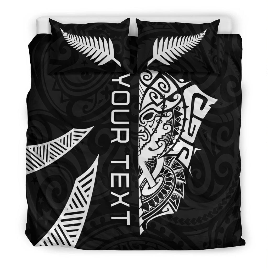 (Custom Personalised) New Zealand Rugby Bedding Set Haka All Black mix Ta Moko - Vibe Hoodie Shop