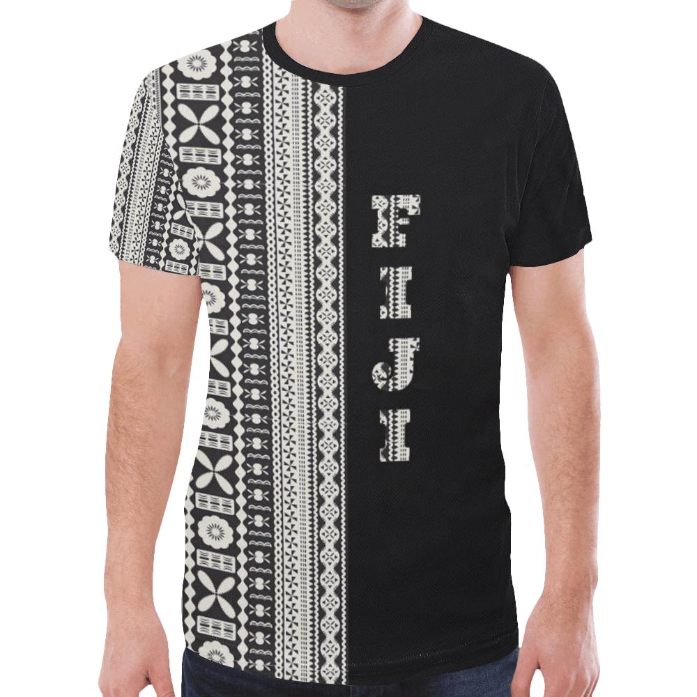 Fiji T shirt Men's/Women's Tapa Half - Vibe Hoodie Shop