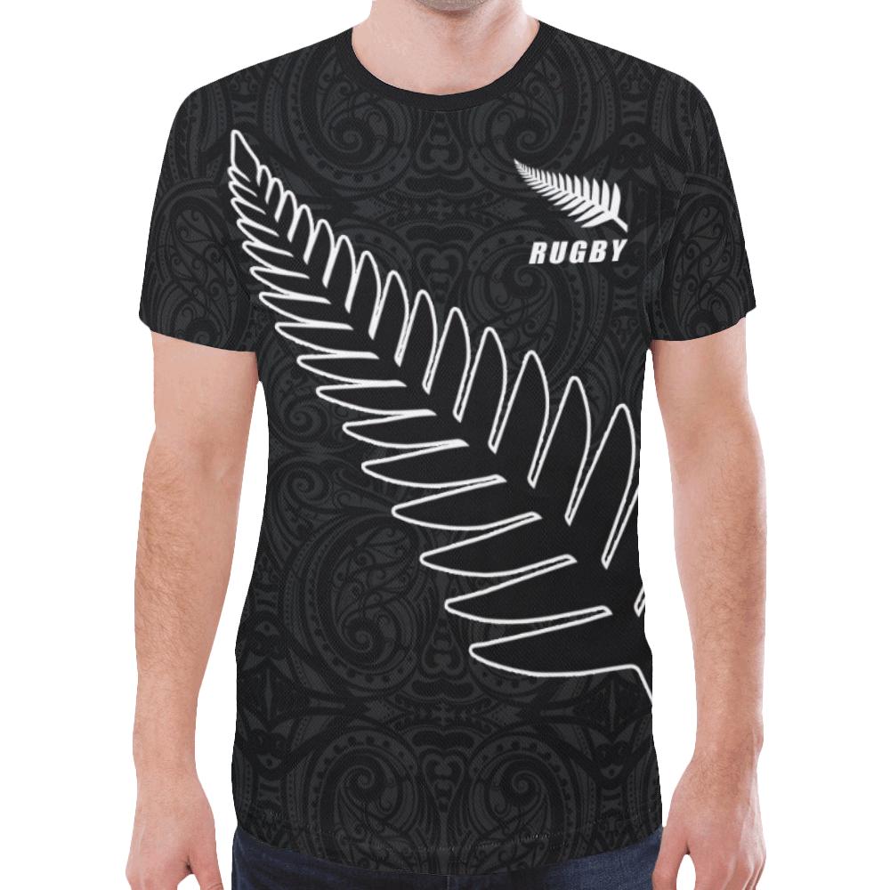 New Zealand Rugby Shirt, Silver Fern Rugby T shirt - Vibe Hoodie Shop