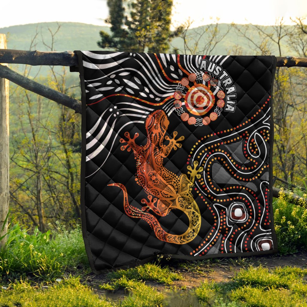 Aboriginal Premium Quilt - Lizard Sunshine - Vibe Hoodie Shop