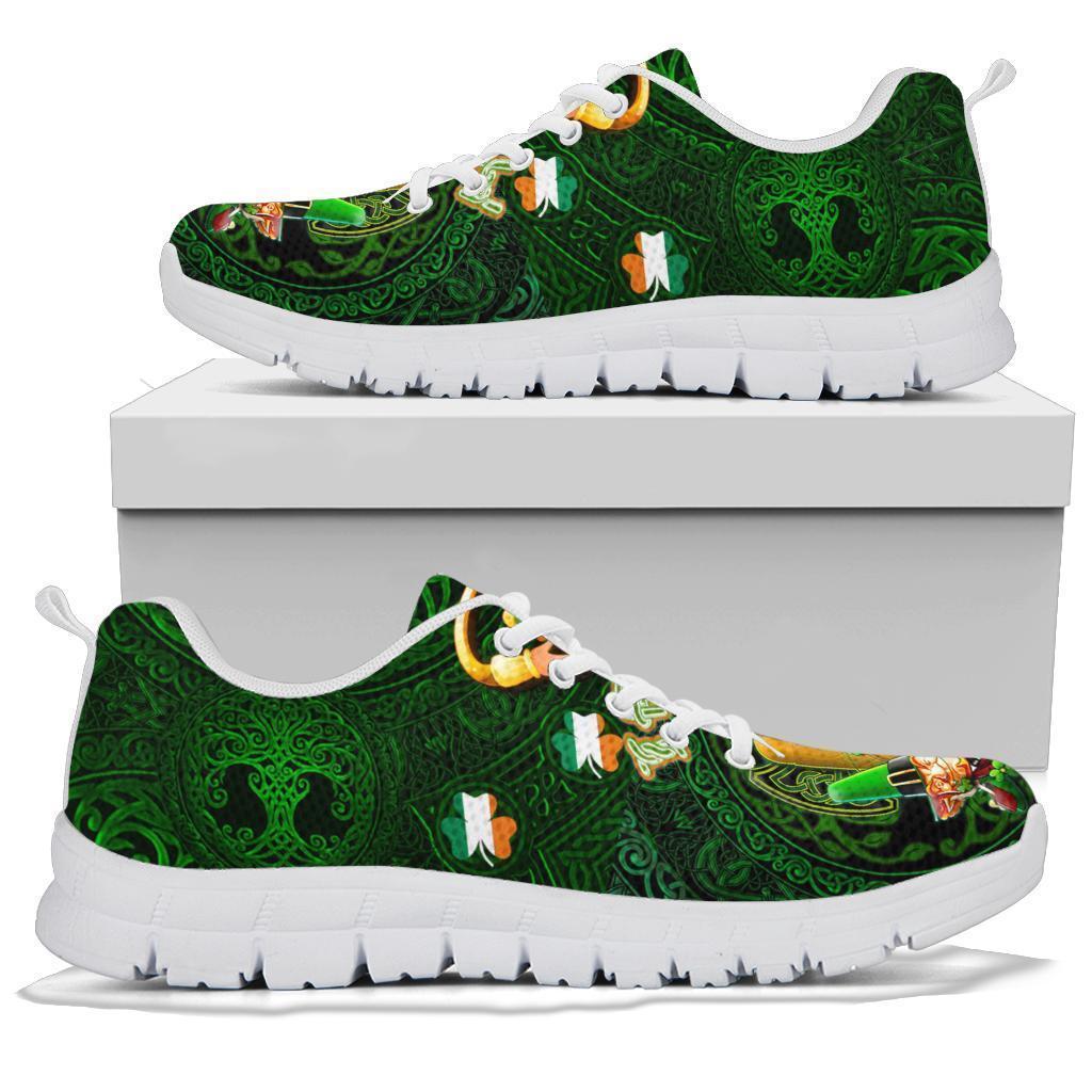 Irish Leprechaun St. Patrick's Day 2021 Sneakers - Ireland's Trickster Fairies - Vibe Hoodie Shop