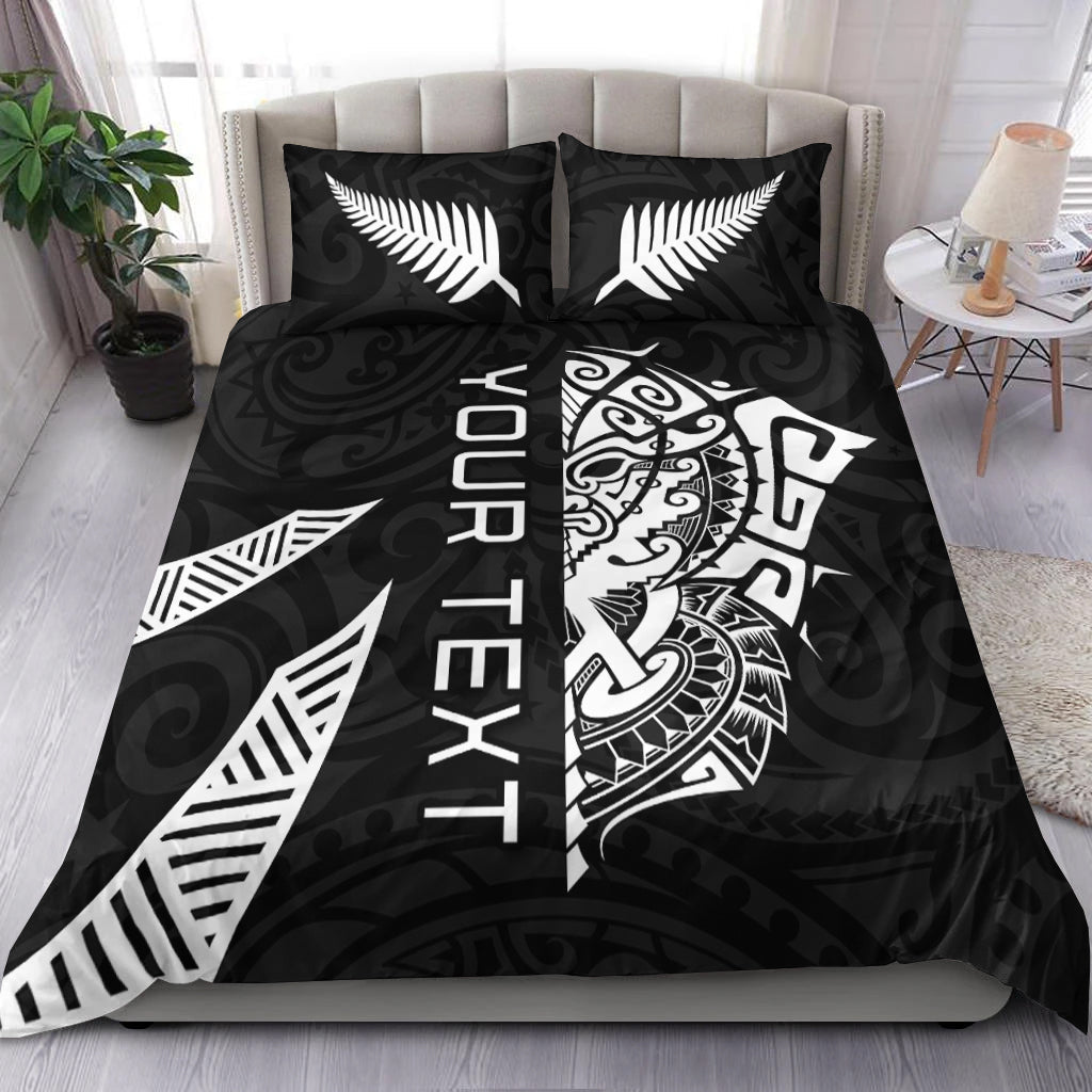 (Custom Personalised) New Zealand Rugby Bedding Set Haka mix Ta Moko - Vibe Hoodie Shop