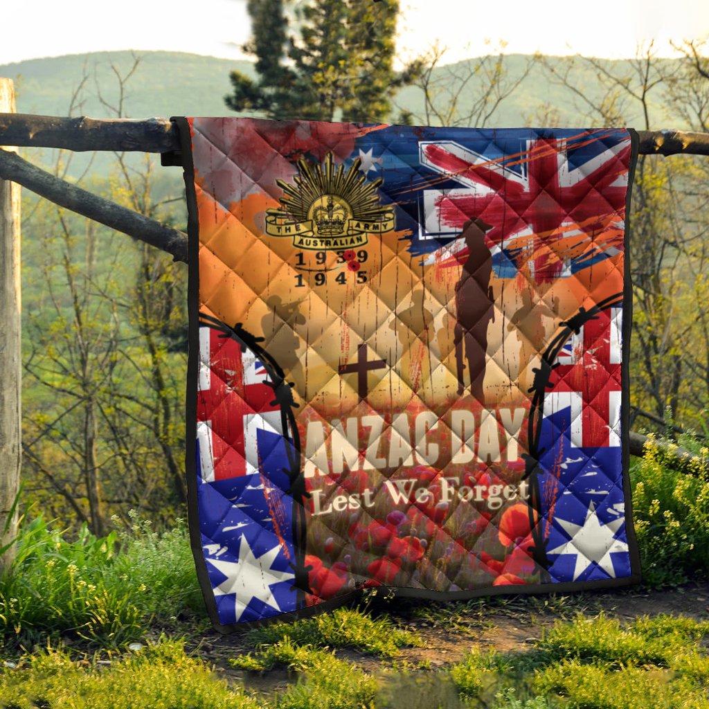 Australia ANZAC Day 2021 Premium Quilt - ANZAC Day Commemoration 1939 - 1945 - Vibe Hoodie Shop