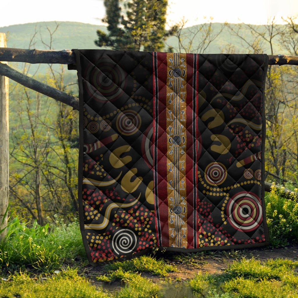 Quilt - Aboriginal Dot Panting Art Stripe Lines - Vibe Hoodie Shop