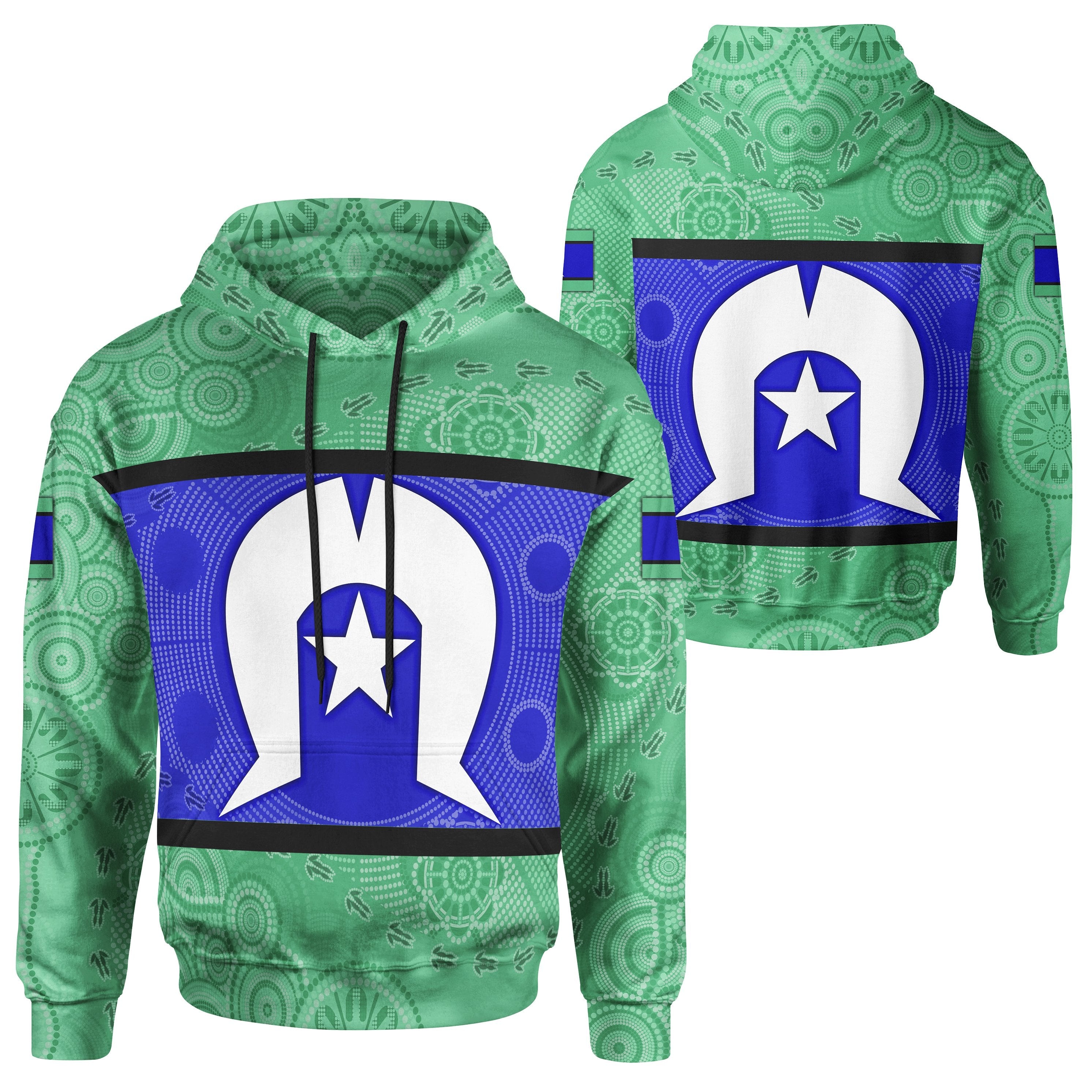 Hoodie, Torres Strait Islands Aboriginal Patterns Ver 02 - Vibe Hoodie Shop