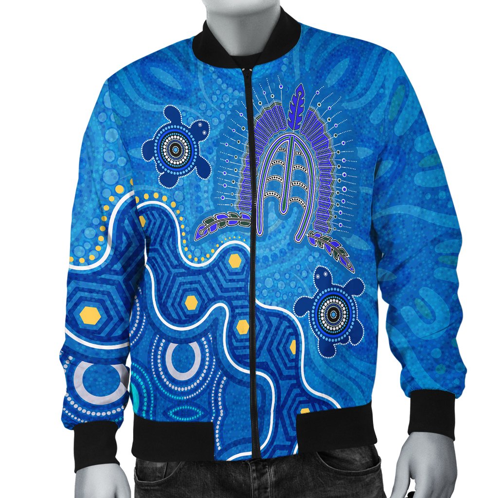 Torres Strait Men's Bomber Jacket - Dhari And Turtle - Vibe Hoodie Shop