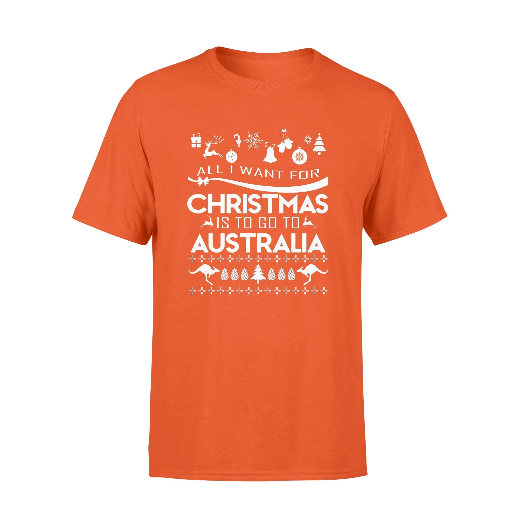 Australia Christmas T shirt - Kangaroo T shirt Patterns - Unisex - Vibe Hoodie Shop