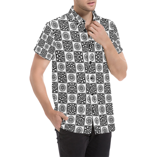 Check New Shop All Over Print Short Sleeve Shirt - Vibe Hoodie Shop