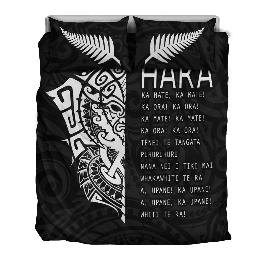 New Zealand Rugby Bedding Set Haka All Black mix Ta Moko Version 02 - Vibe Hoodie Shop