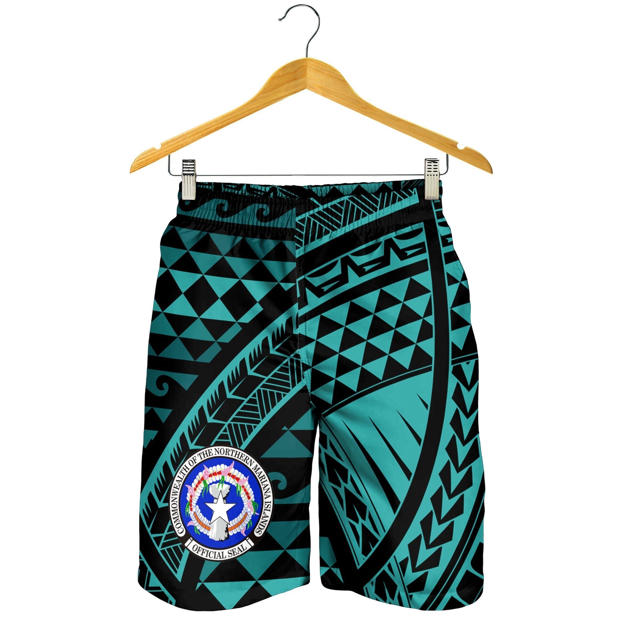 Northern Mariana Islands Men's Shorts - Tribal Seamless Pattern - Vibe Hoodie Shop