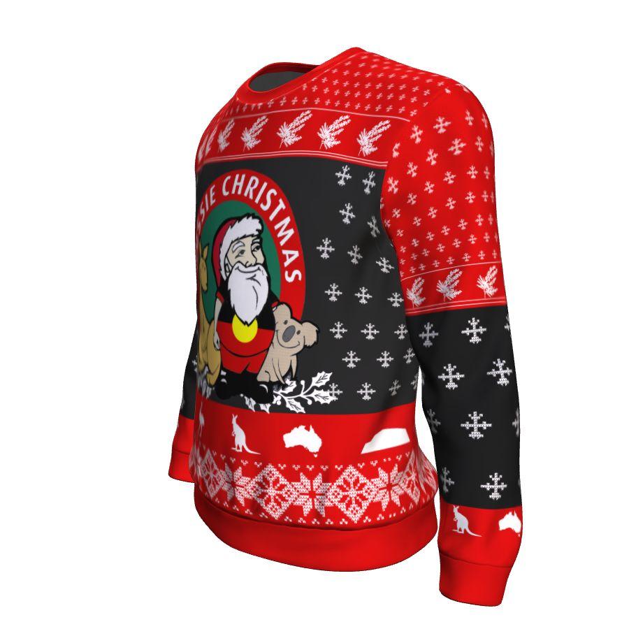 Christmas Sweater - Santa Claus Shirt Aussie Christmas - Unisex - Vibe Hoodie Shop