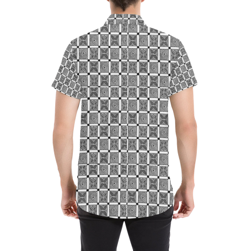 Tapa Moresquares All Over Print Short Sleeve Shirts - Vibe Hoodie Shop