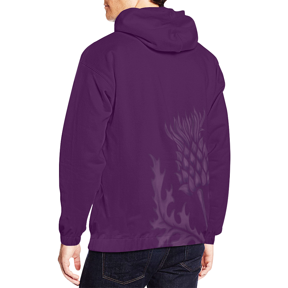 Scotland Hoodie - Unisex Purple Thistle - Vibe Hoodie Shop