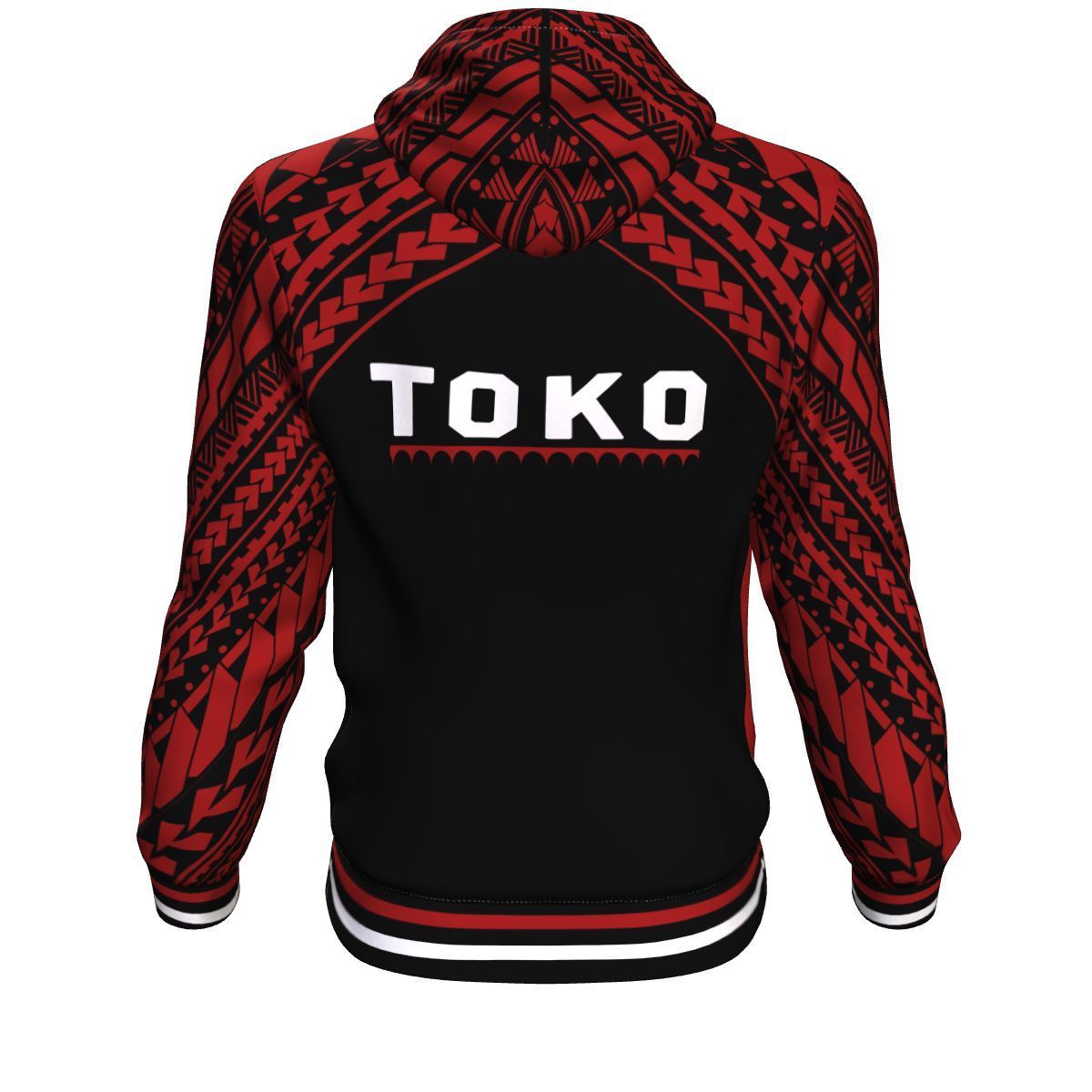 Coat Of Arms Tonga All Over Hoodie Red - Vibe Hoodie Shop