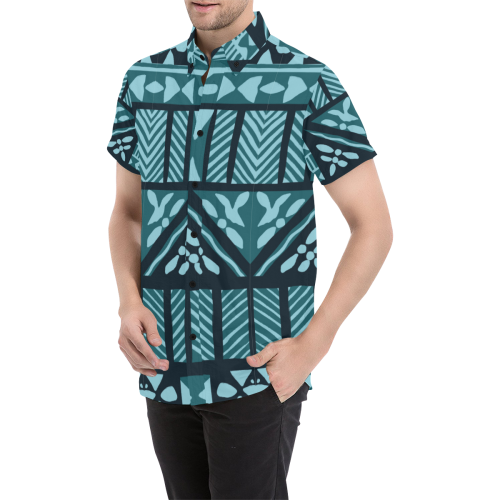 Tapa Retro Tropical Cloth All Over Print Short Sleeve Shirt - Vibe Hoodie Shop