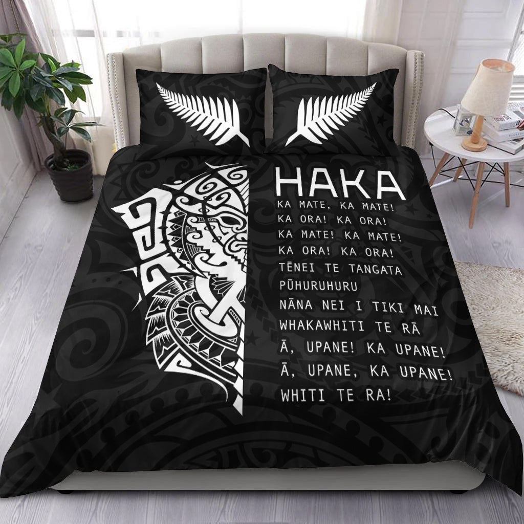 New Zealand Rugby Bedding Set Haka mix Ta Moko Version 02 - Vibe Hoodie Shop