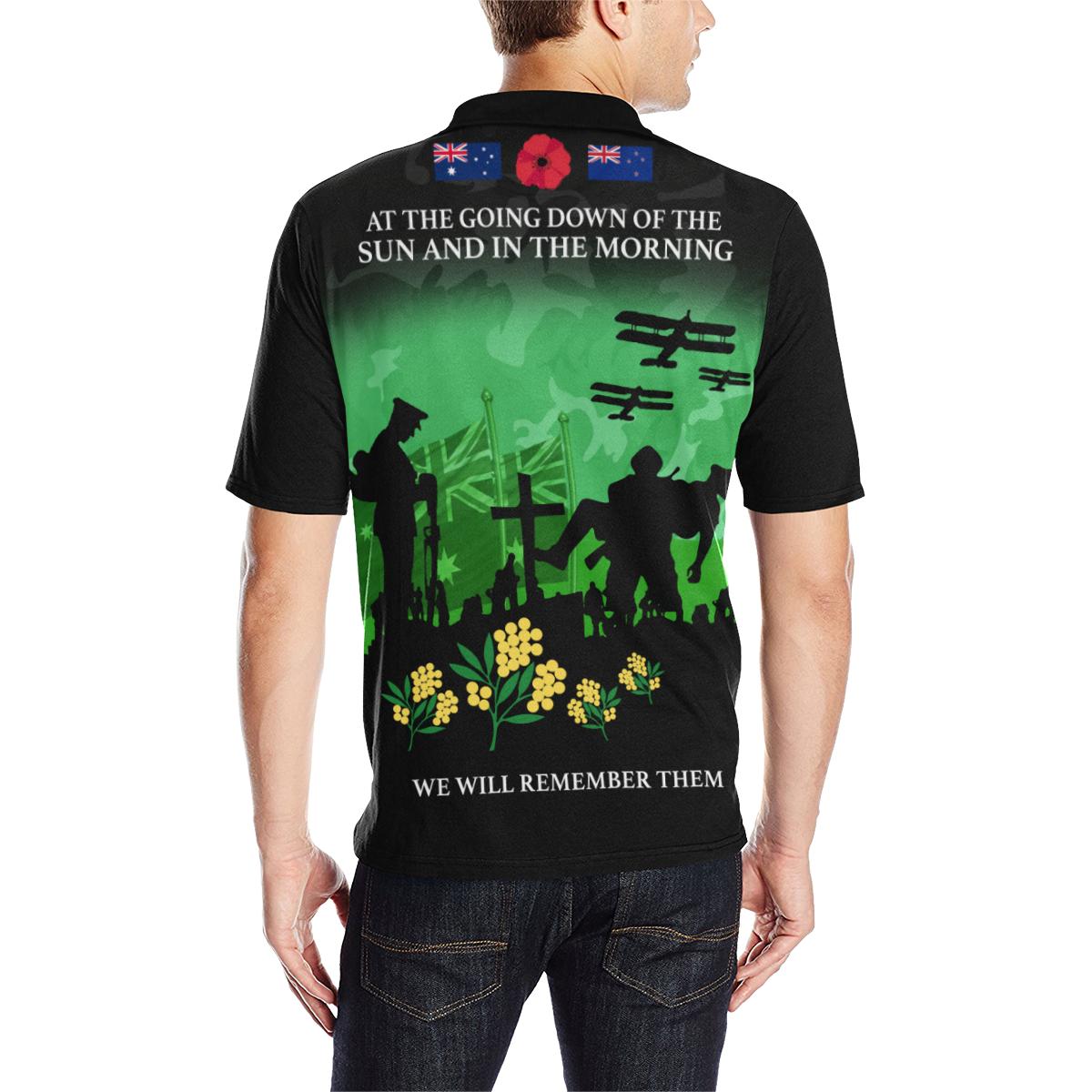 Polo Shirt - ANZAC Shirt Lest We Forget Ver02 - Unisex - Vibe Hoodie Shop