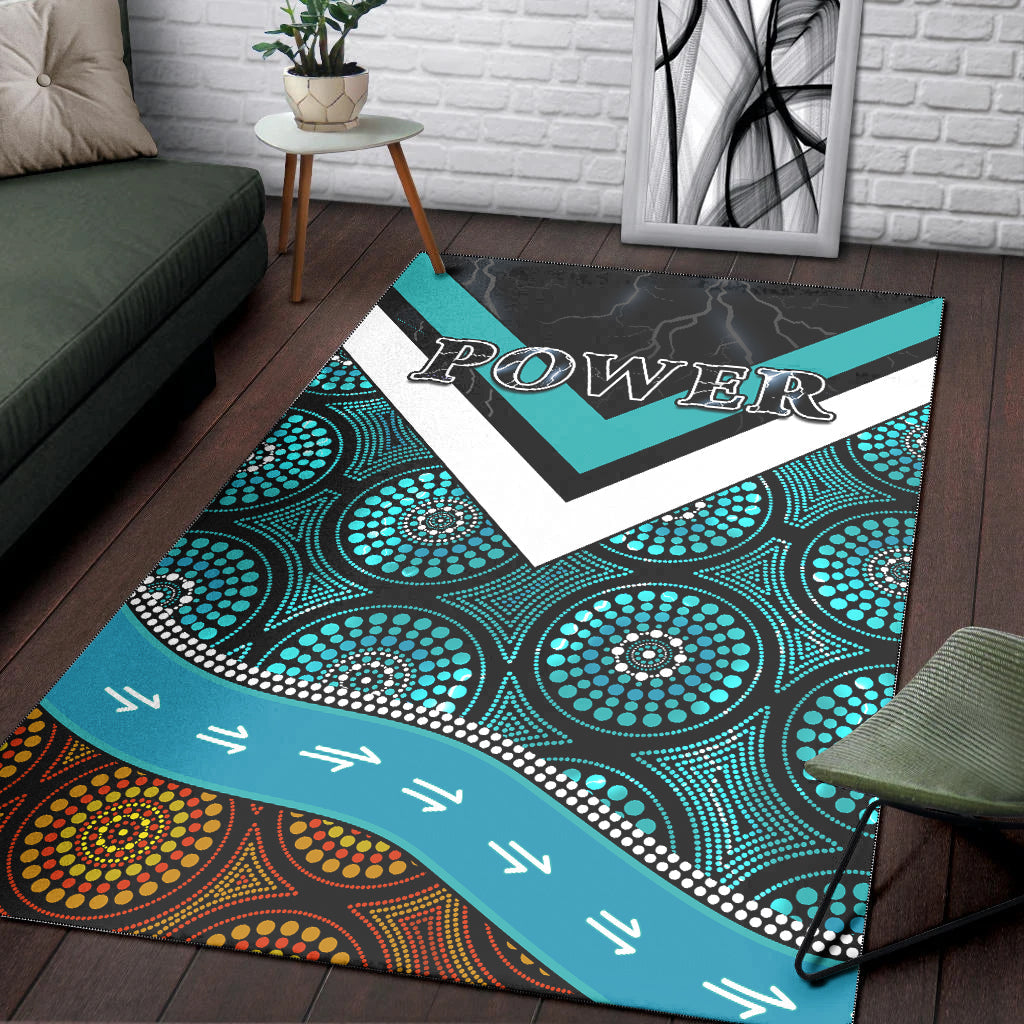 Power Indigenous 2021 Area Rug Proud Port Adelaide - Vibe Hoodie Shop