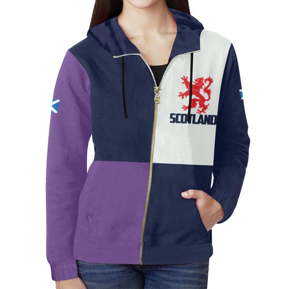 Scotland Lion Hoodie Flag Zip - Up - Vibe Hoodie Shop