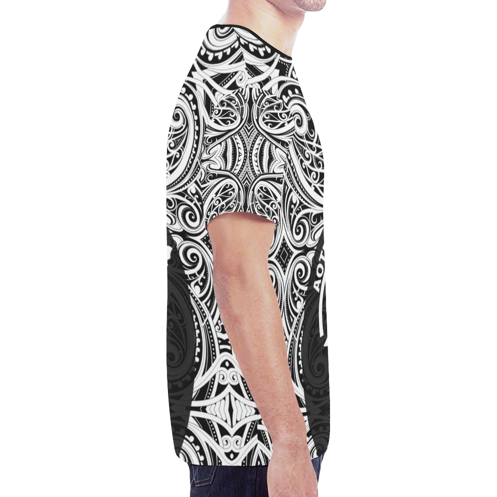 New Zealand Rugby Shirt, Aotearoa And Silver Fern All Over Print T shirts - Vibe Hoodie Shop