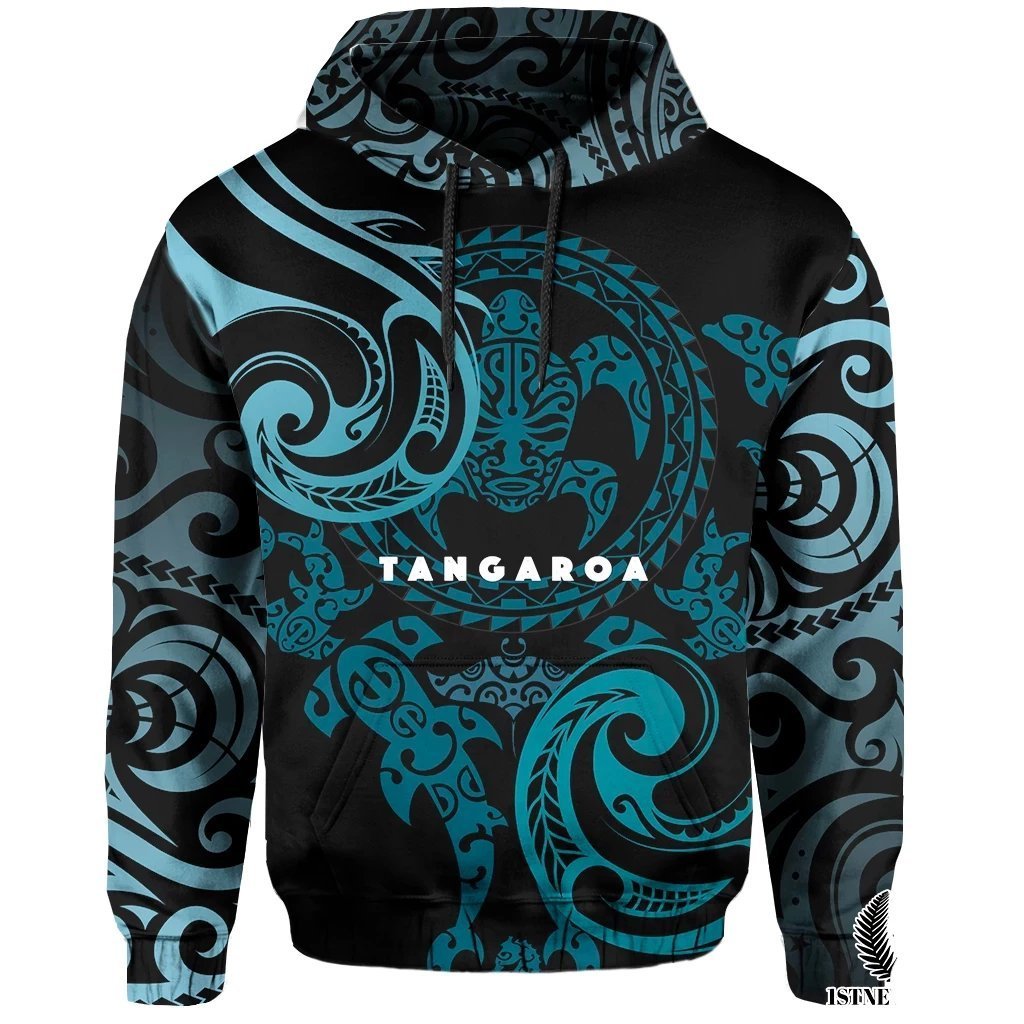 Maori Tangaroa Hoodie Blue - Vibe Hoodie Shop