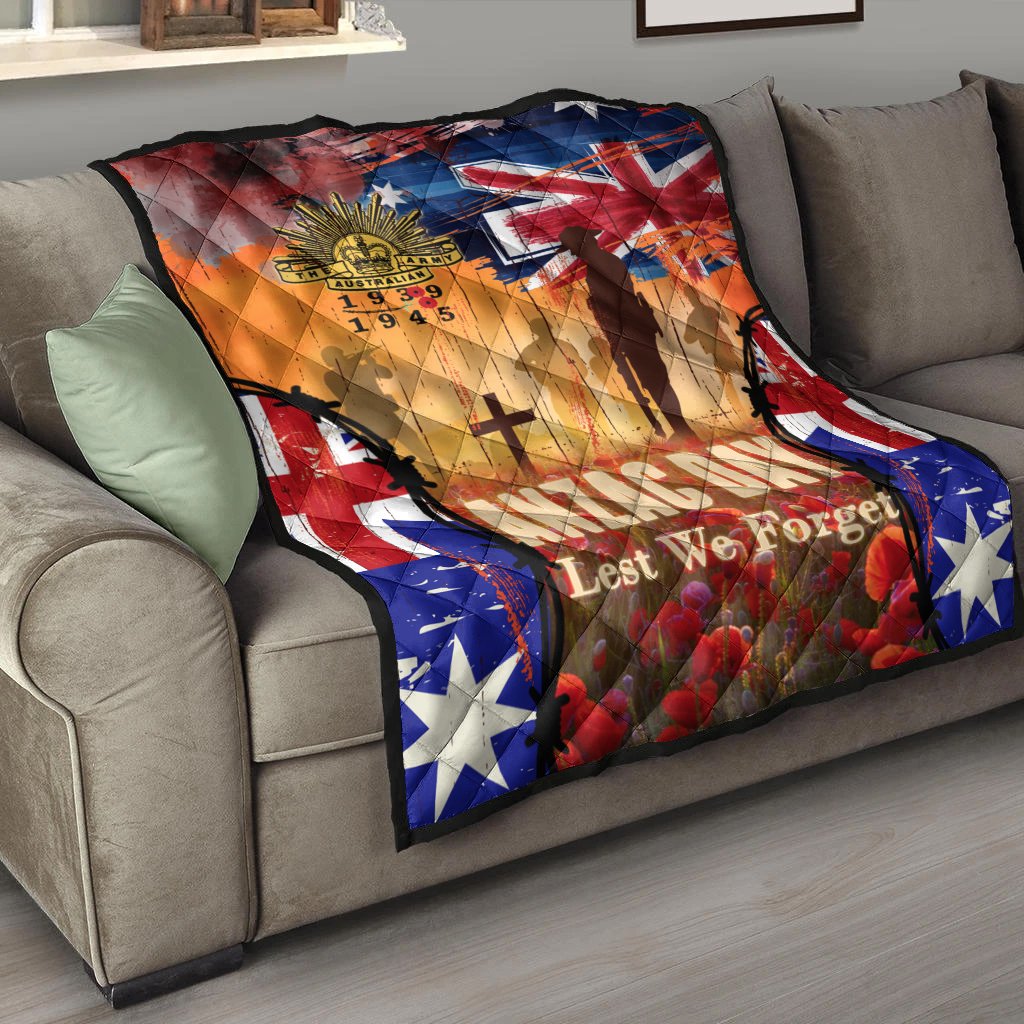 Australia ANZAC Day 2021 Premium Quilt - ANZAC Day Commemoration 1939 - 1945 - Vibe Hoodie Shop