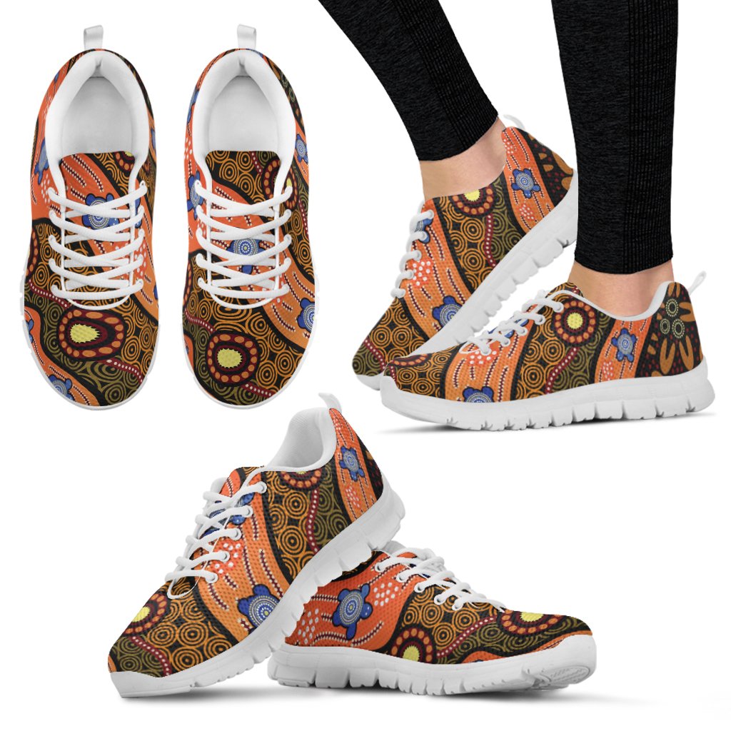 Sneakers - Aboriginal Dot Unique Style Turtle - Vibe Hoodie Shop